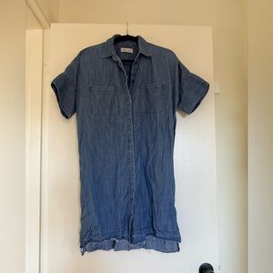 Madewell Blue Denim Courier Dress